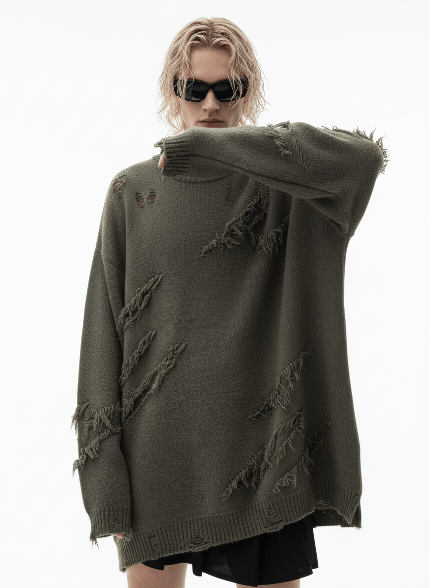 [XPKAEAX] 디자인 라운드 넥 스웨터 NA200