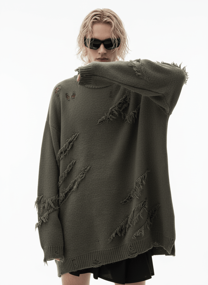 [XPKAEAX] 디자인 라운드 넥 스웨터 NA200