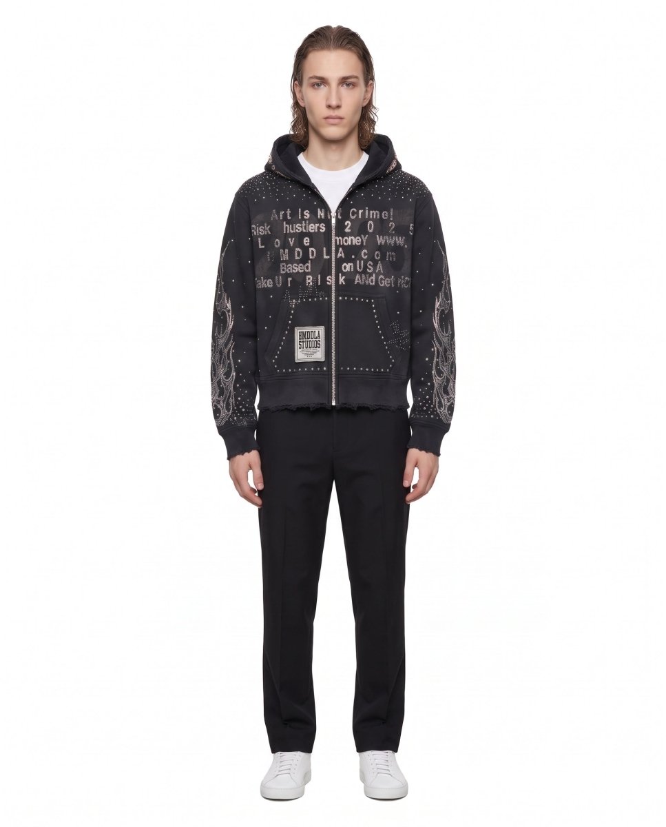 Studded Zip Hoodie na3228