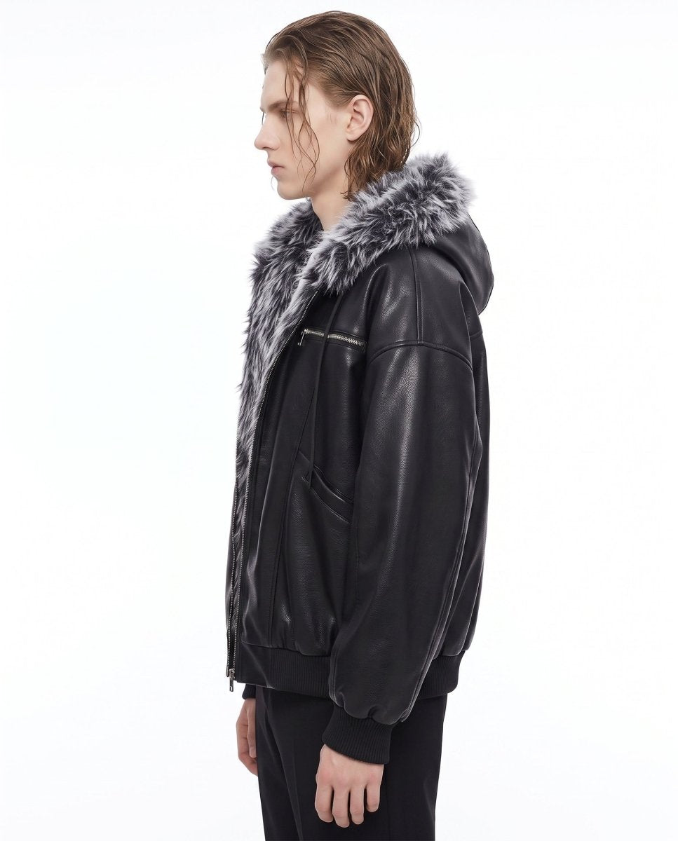 Fur Leather Jacket na3068