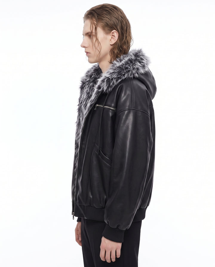 Fur Leather Jacket na3068