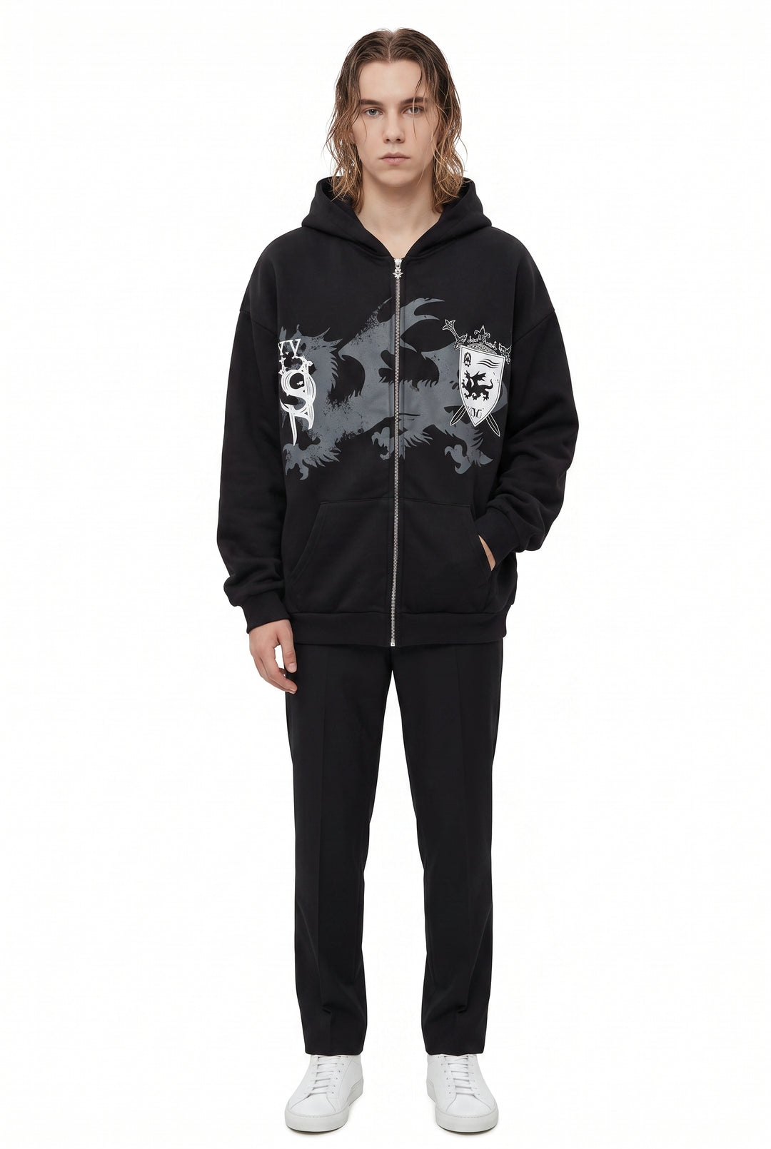 Striped Hooded Jacket na2774