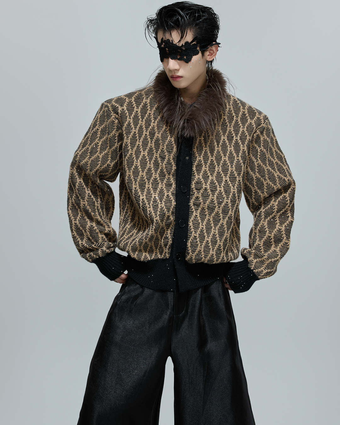 [ArguE CulturE] Royal Pattern Fur Knit na2270