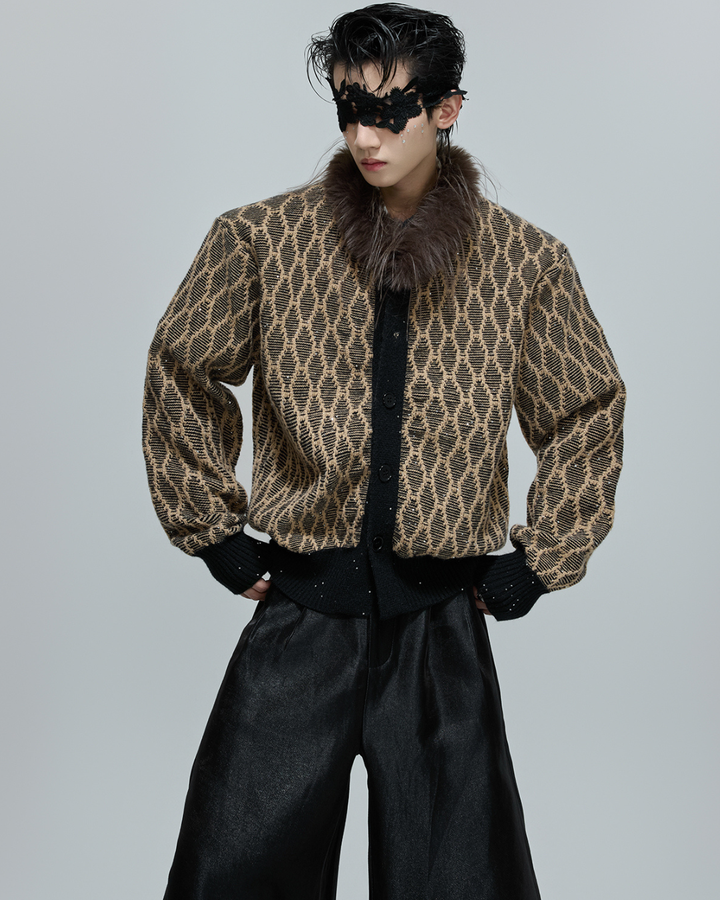 [ArguE CulturE] Royal Pattern Fur Knit na2270