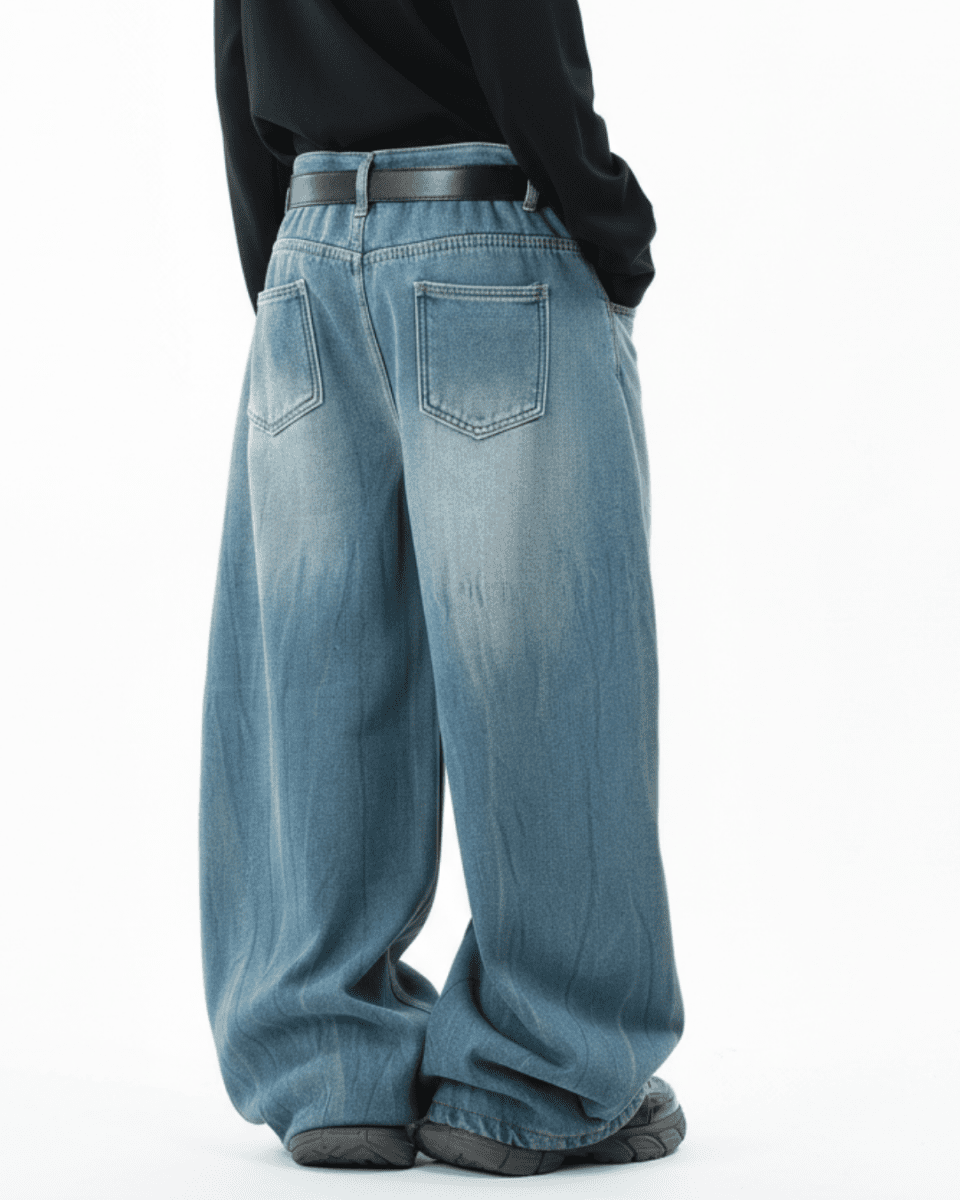SIXERS Graphic Super Baggy Denim Pants na2336