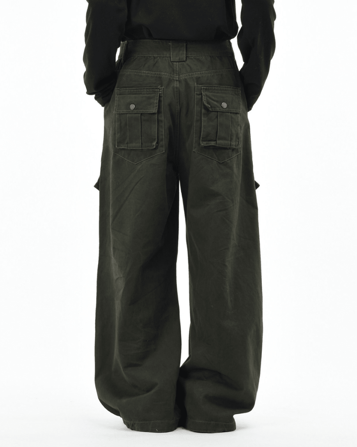 Bandana Strap Wide Cargo Pants na2338