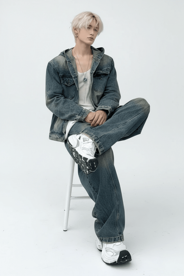 Denim Two Piece Set  na2382