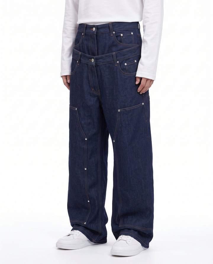 Studded Wide Jeans na3054