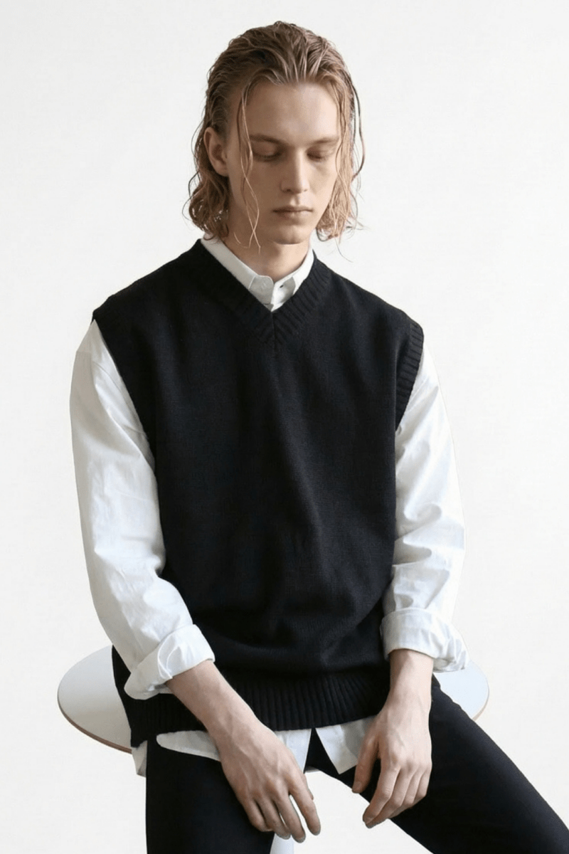 [MRCYC] Color V Neck Vest na40