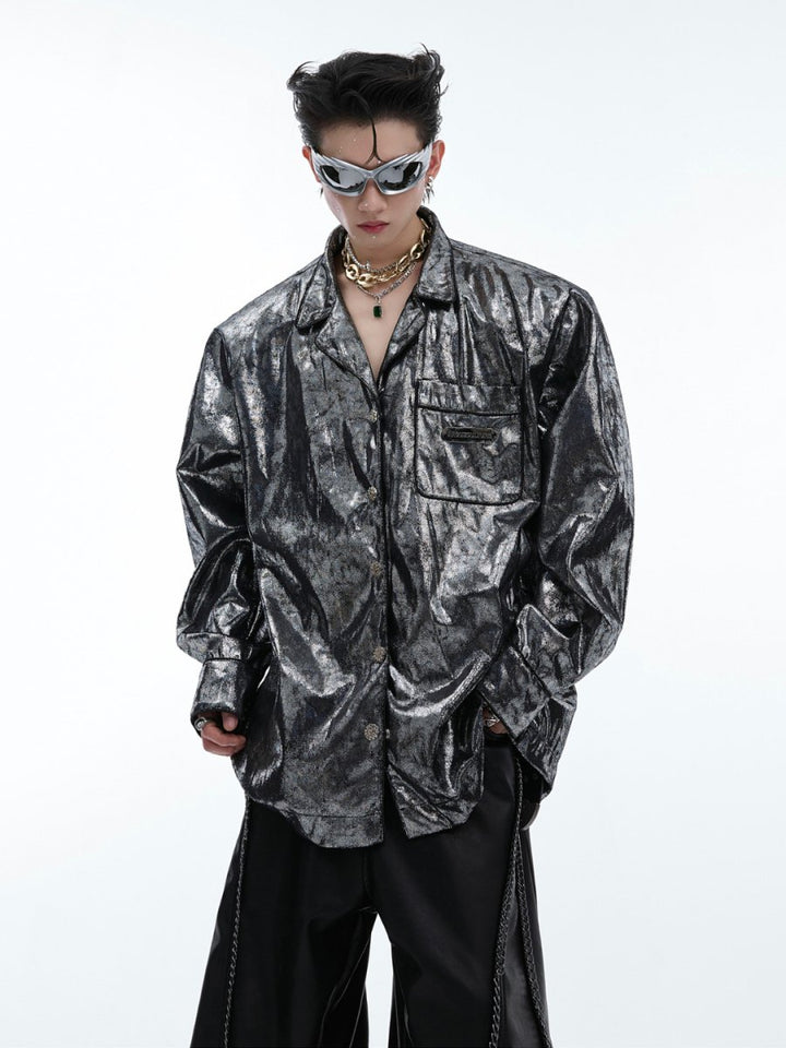 【CulturE】 Silver Shirt na1452 