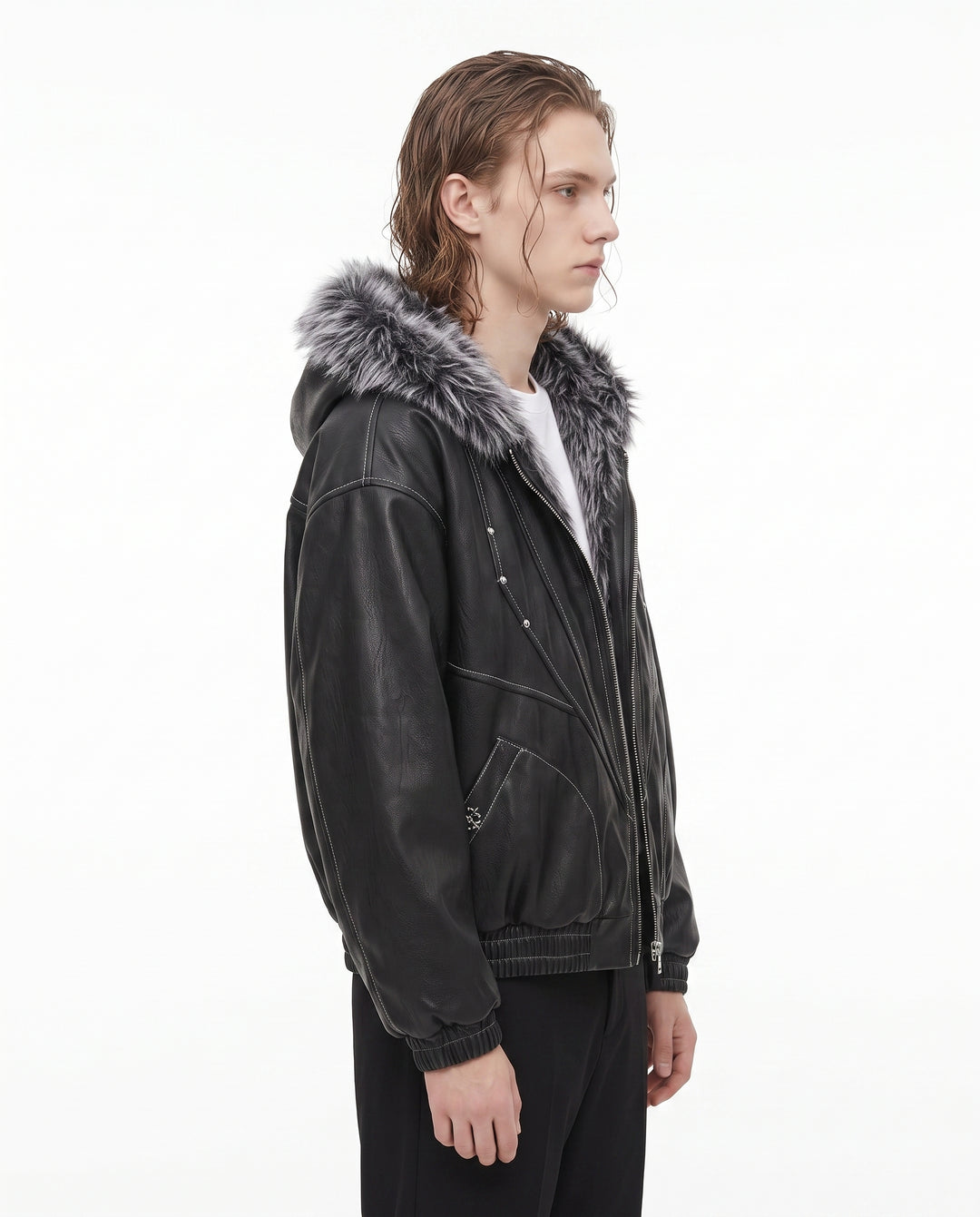 Fur Hooded Jacket na3063