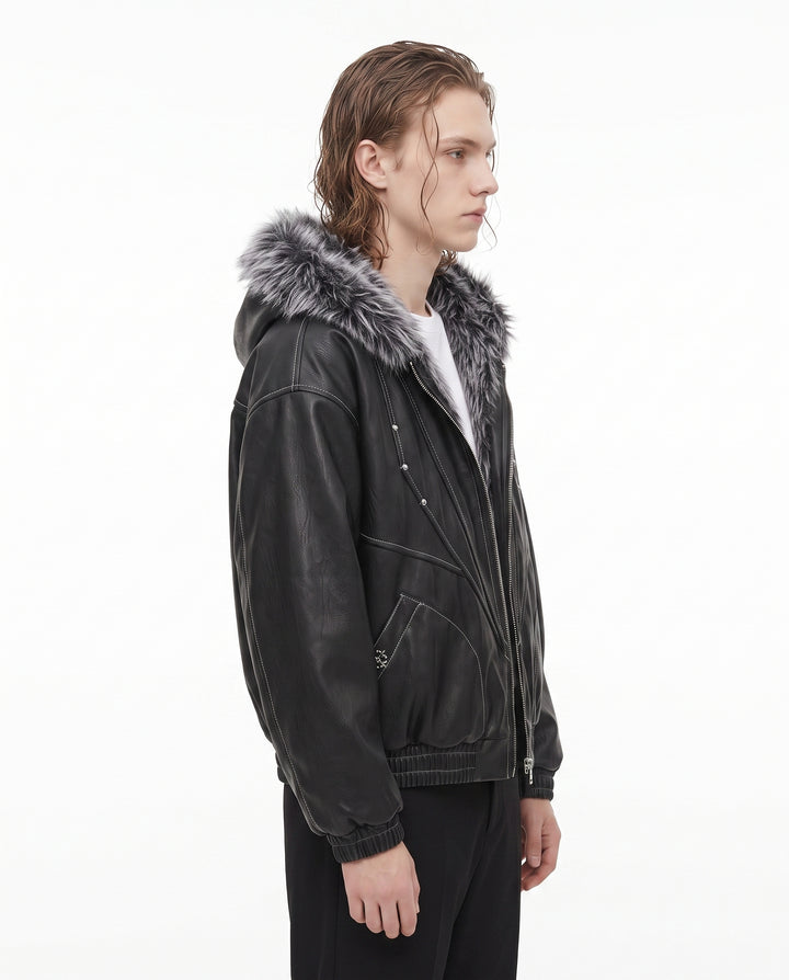 Fur Hooded Jacket na3063