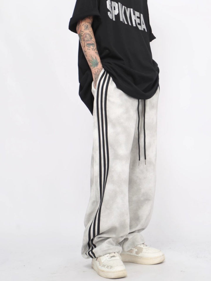 【Mz】side striped loose pants na1472