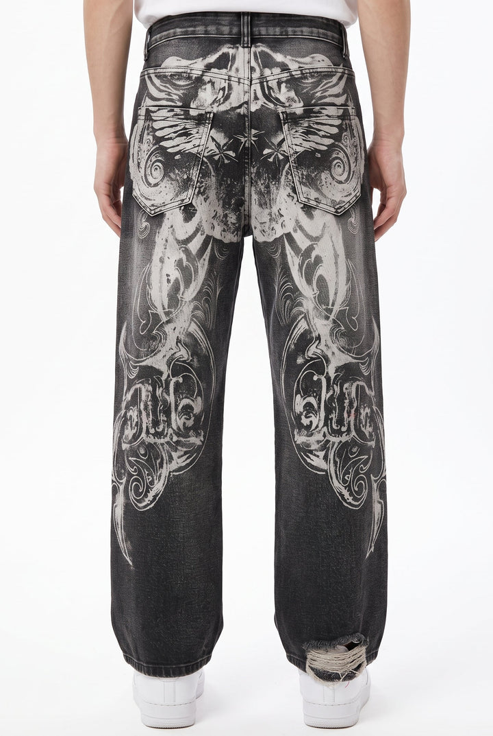 Graphic Wide Jeans na2762