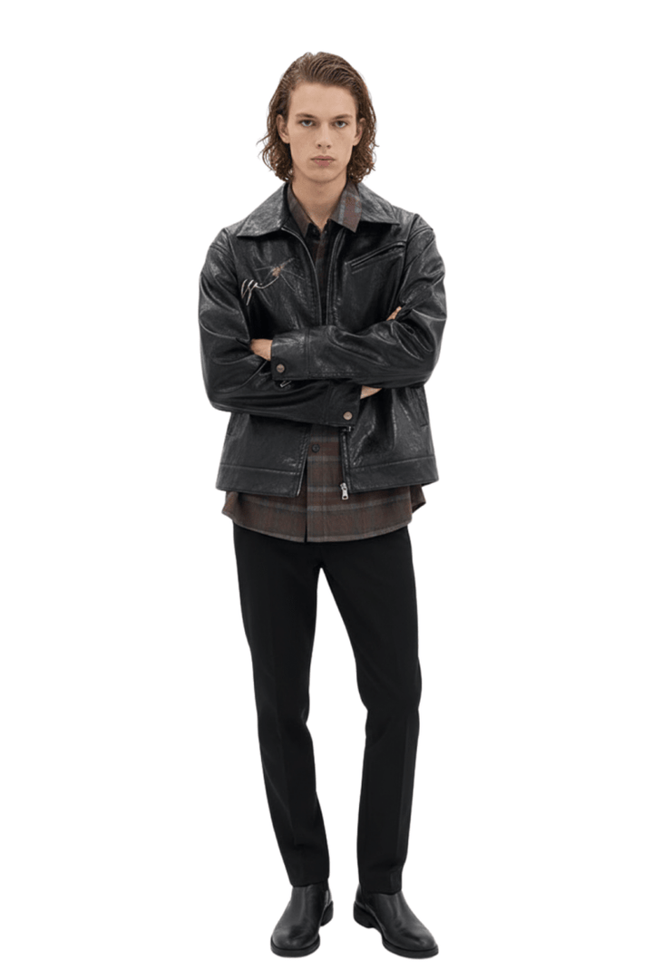 Shadow Portrait Leather Jacket  na2394