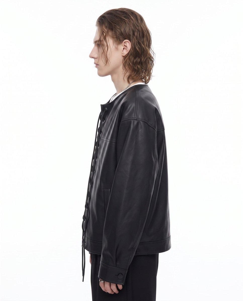 Lace Leather Jacket na3051