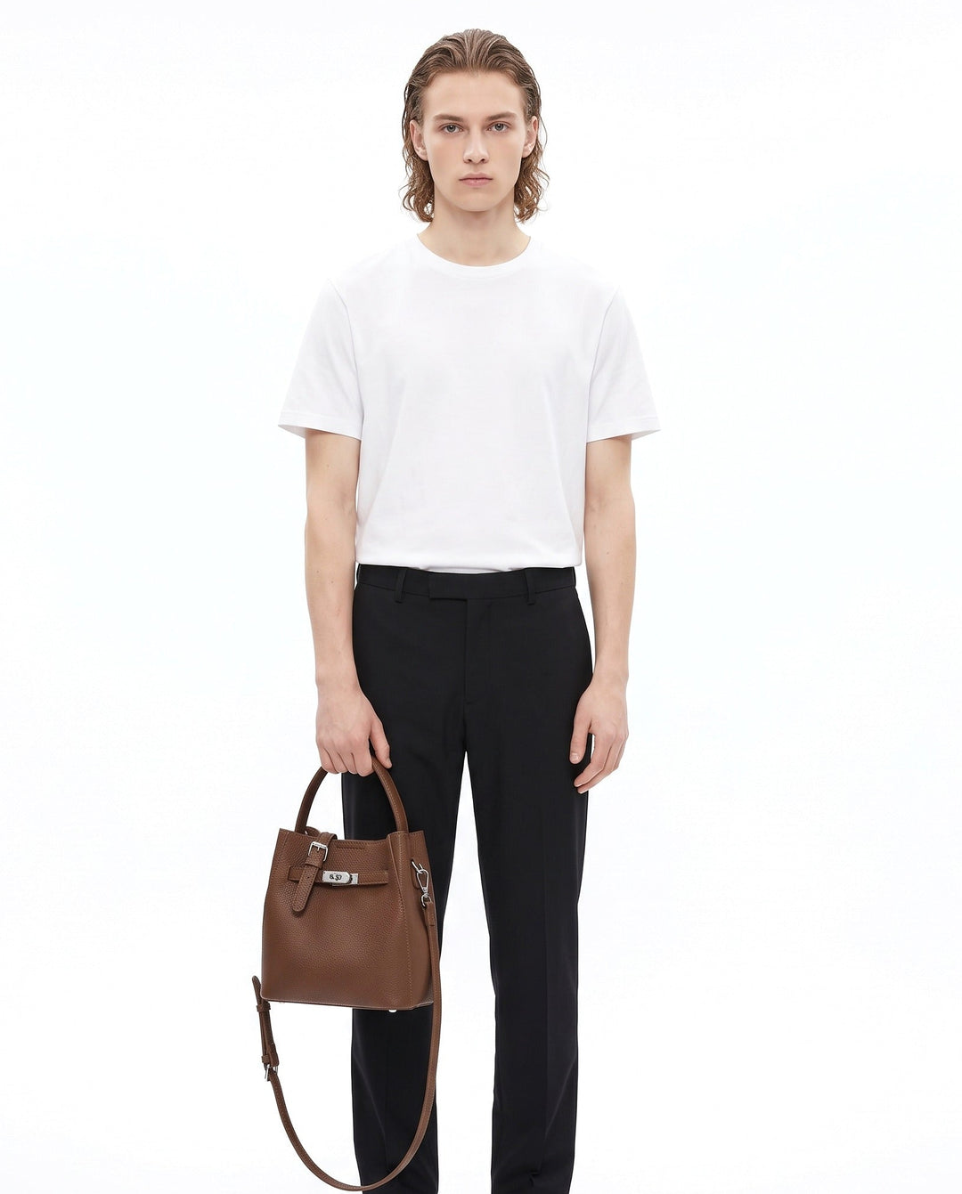 Leather Bucket Bag na3207