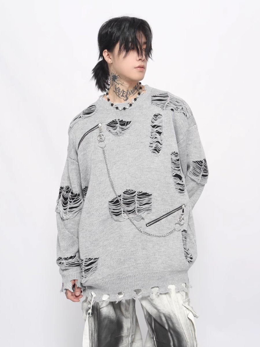 【Mz】cut holes design knit  na1548