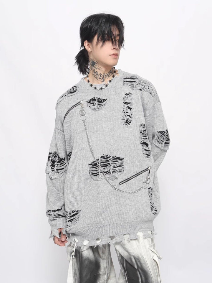 【Mz】cut holes design knit na1548