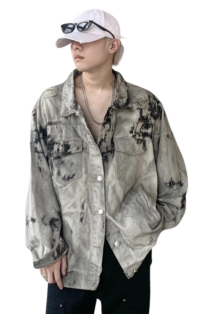 Grunge Bleach Pattern Jacket na2440