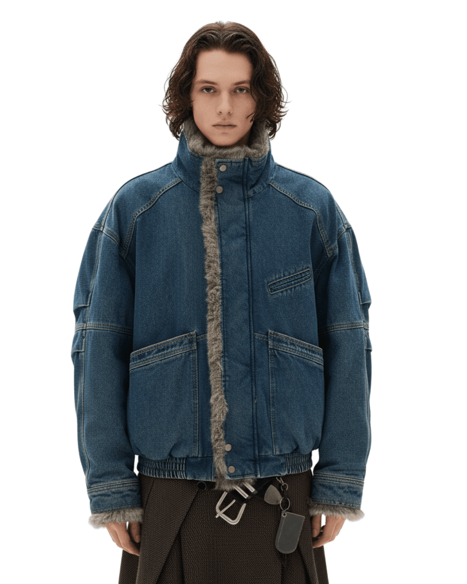 Fur Edge Denim Jacket na2313