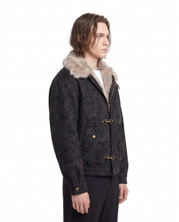 Fur Bomber Jacket na3176
