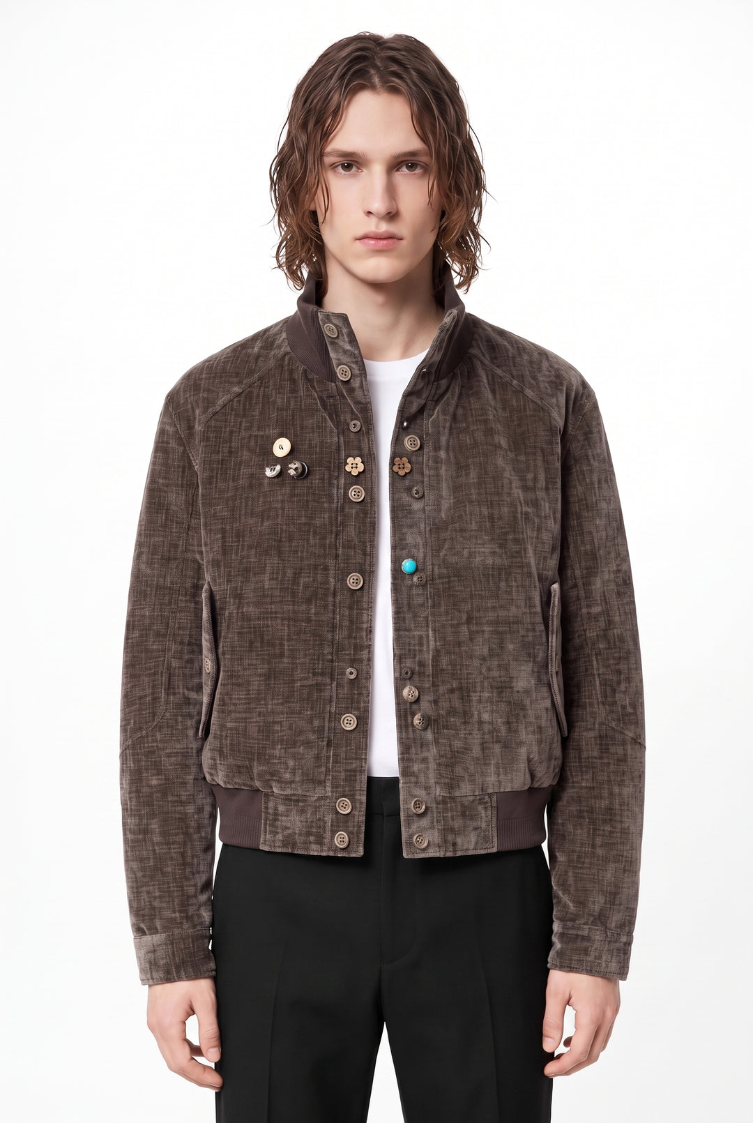 Velour Bomber Jacket na2875