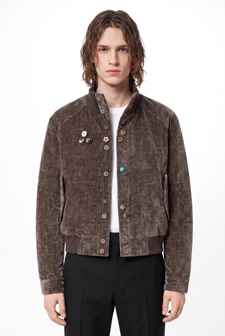 Velour Bomber Jacket na2875