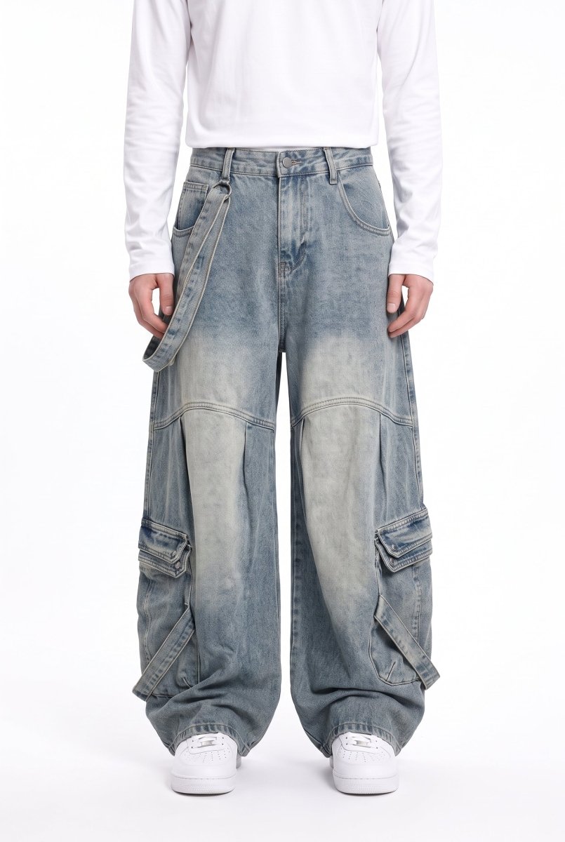 Bleached Cargo Jeans na2853