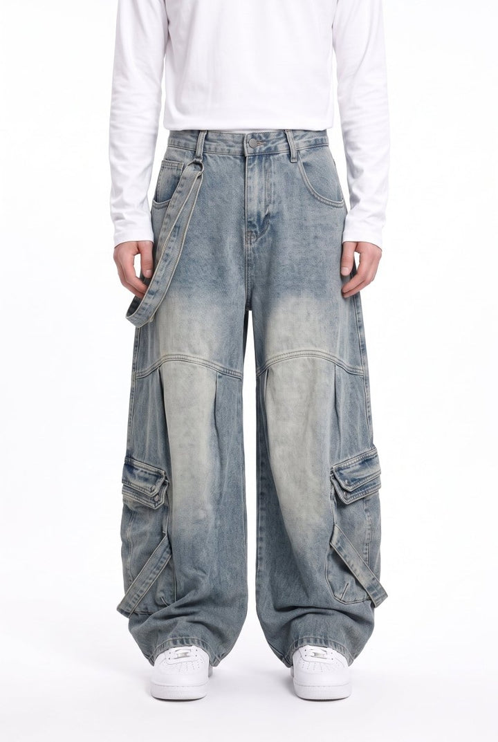 Bleached Cargo Jeans na2853