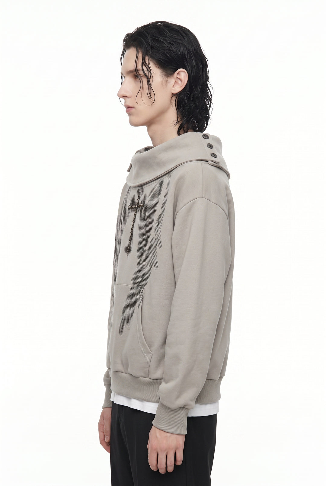 Graphic Collar Sweatshirt na2880