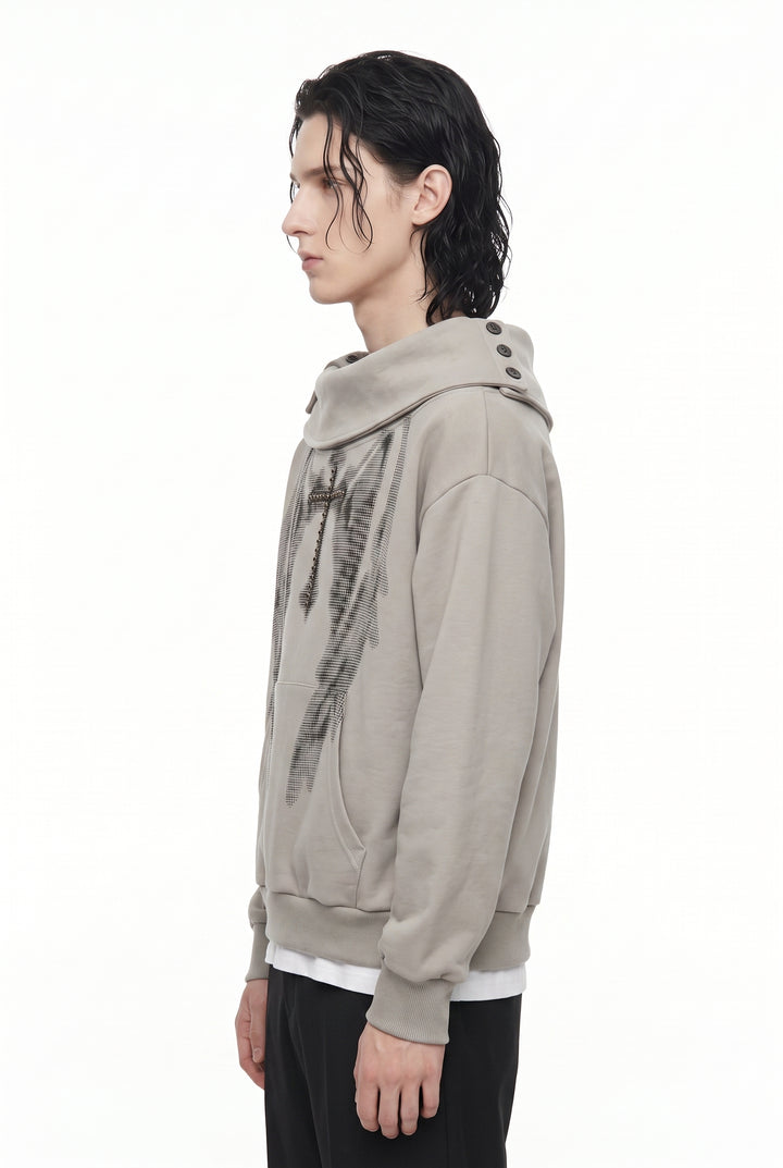 Graphic Collar Sweatshirt na2880