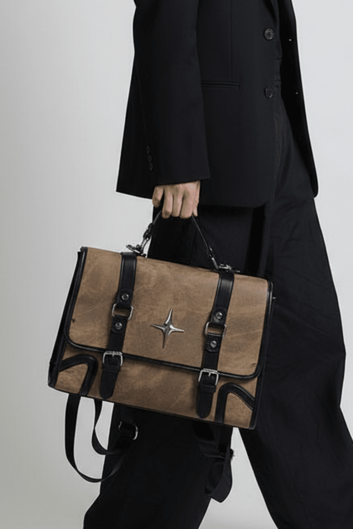 Vintage Star Satchel Backpack na2431