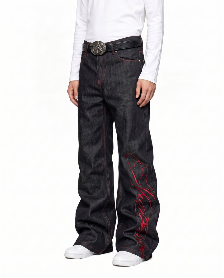 Flared Denim Pants na2965