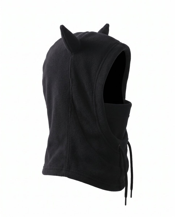 Fleece bivakmuts met hoorns na3144