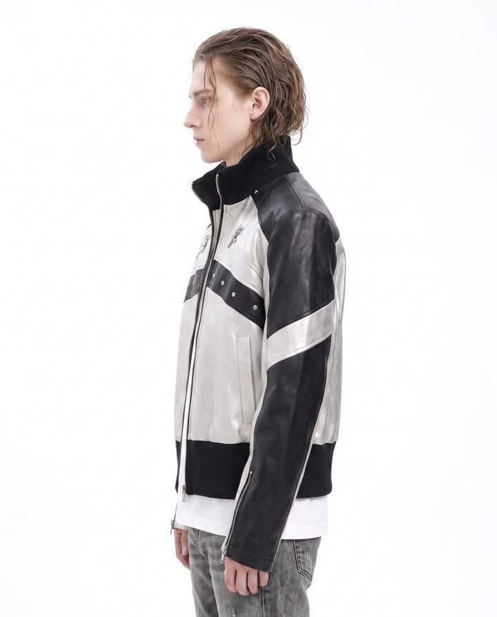 Metallic Moto Jacket na3038