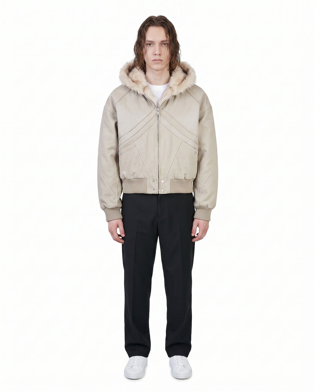 Fur Hooded Jacket na3083