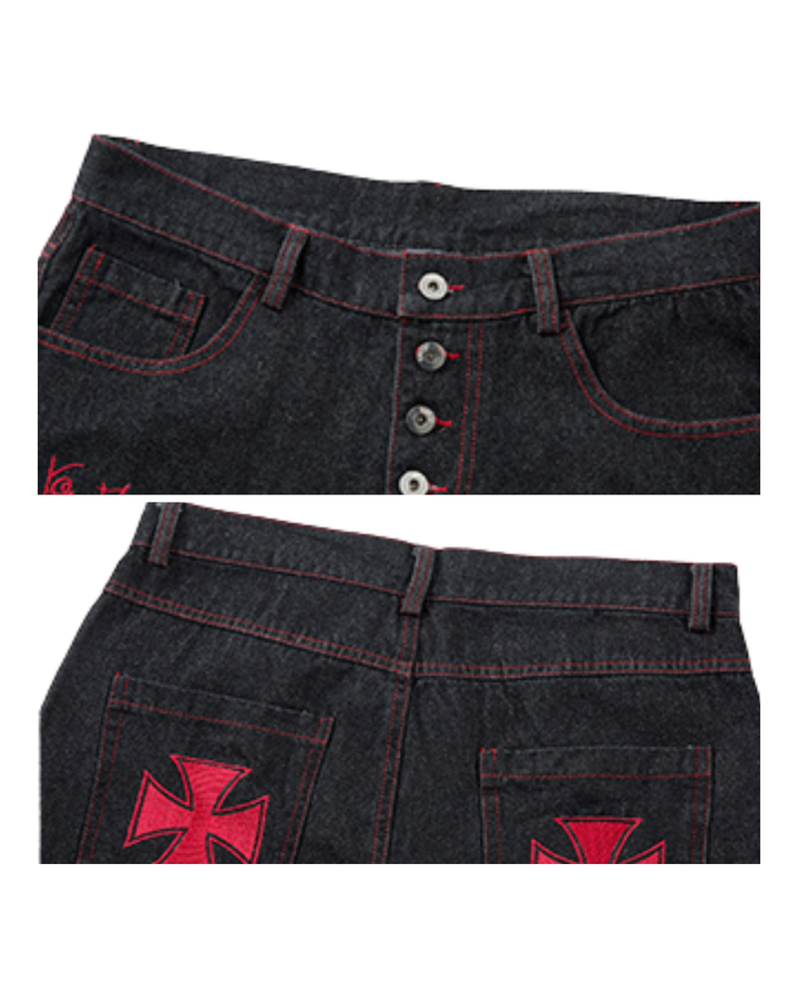 [BLANKIN]Written Trace Wide Denim na2283