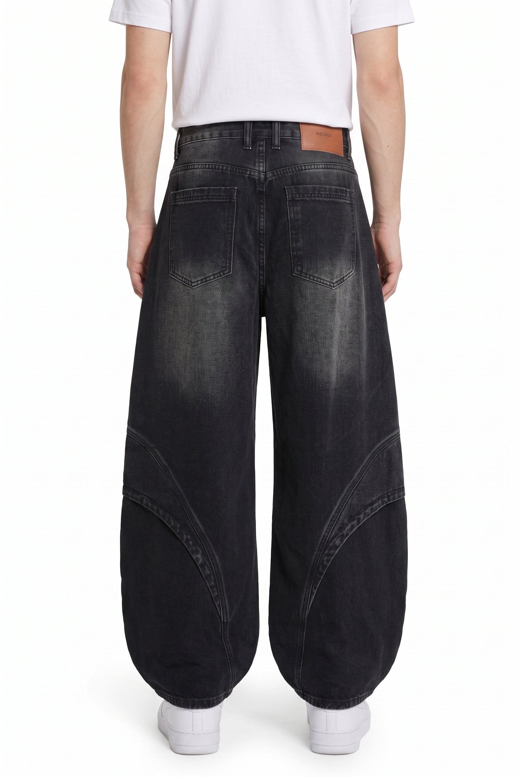 Curved Denim Pants na2822