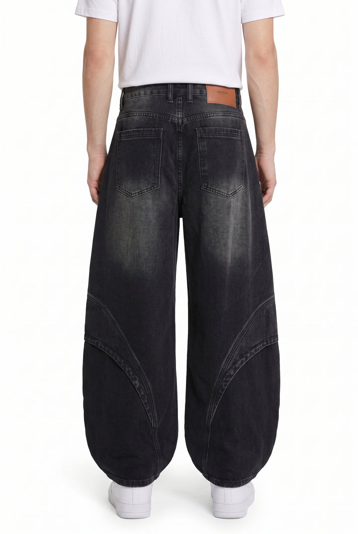 Curved Denim Pants na2822