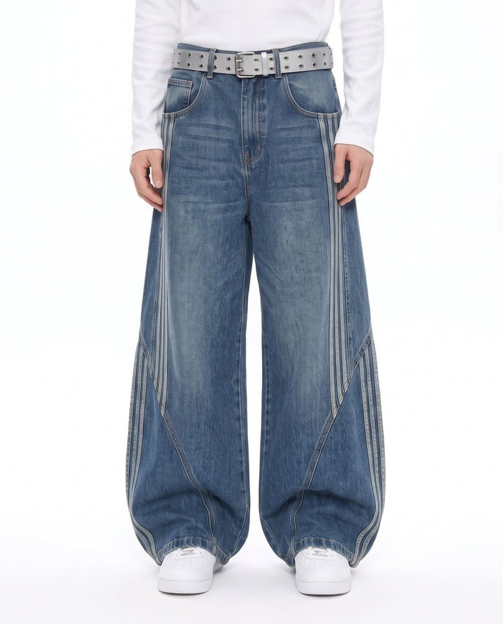 Striped Baggy Jeans na3227