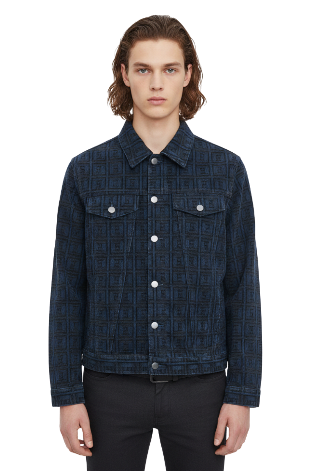 Embossed Monogram Denim Jacket  na2399