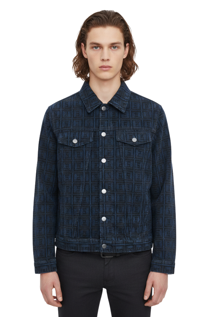 Embossed Monogram Denim Jacket  na2399