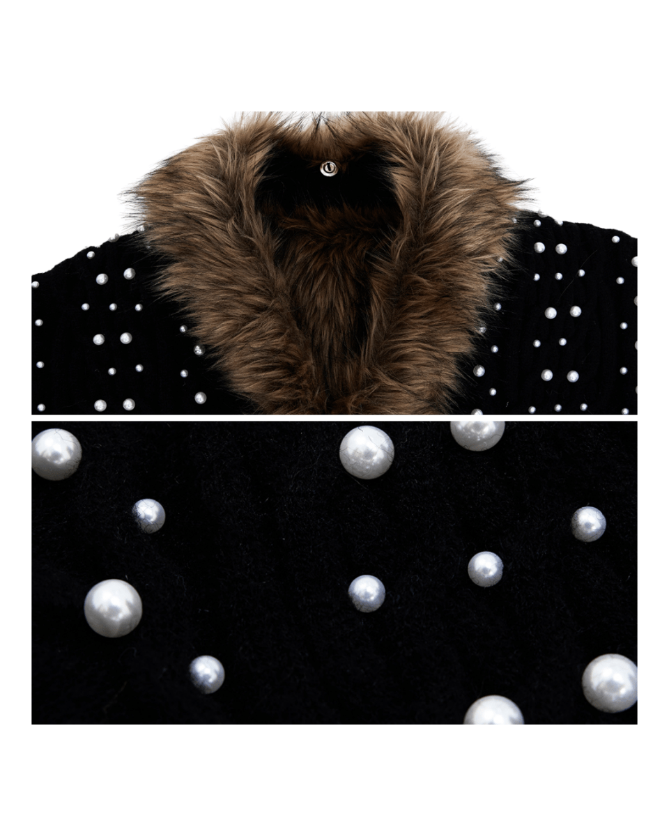 [ArguE CulturE] Royal Fang Fur Knit Coat na2254