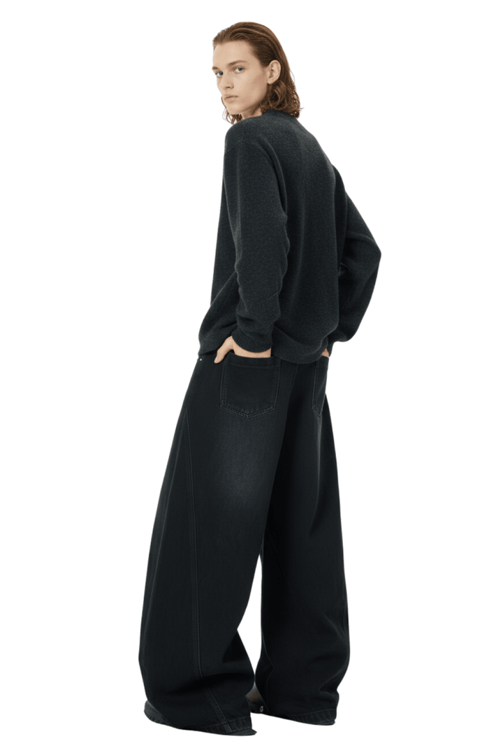 Shadow Wash Oversized Denim Pants na2408