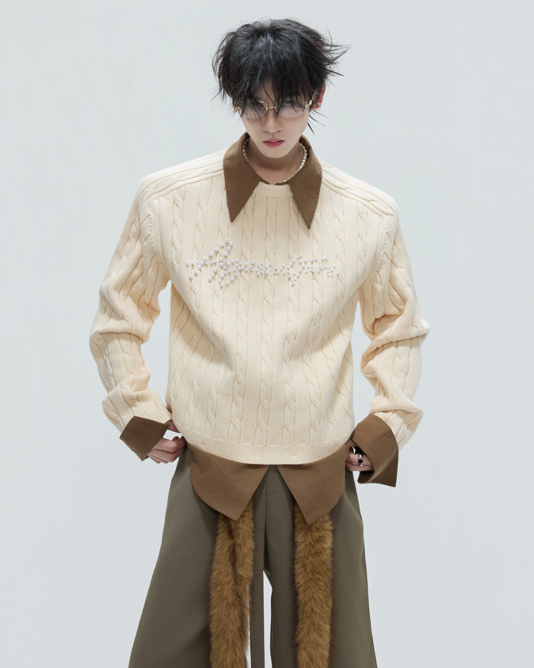 [ArguE CulturE]Pearl Logo Knit Sweater na2267