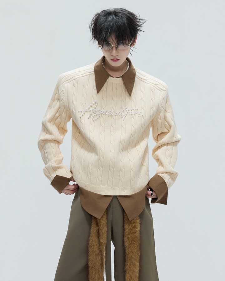 [ArguE CulturE]Pearl Logo Knit Sweater na2267