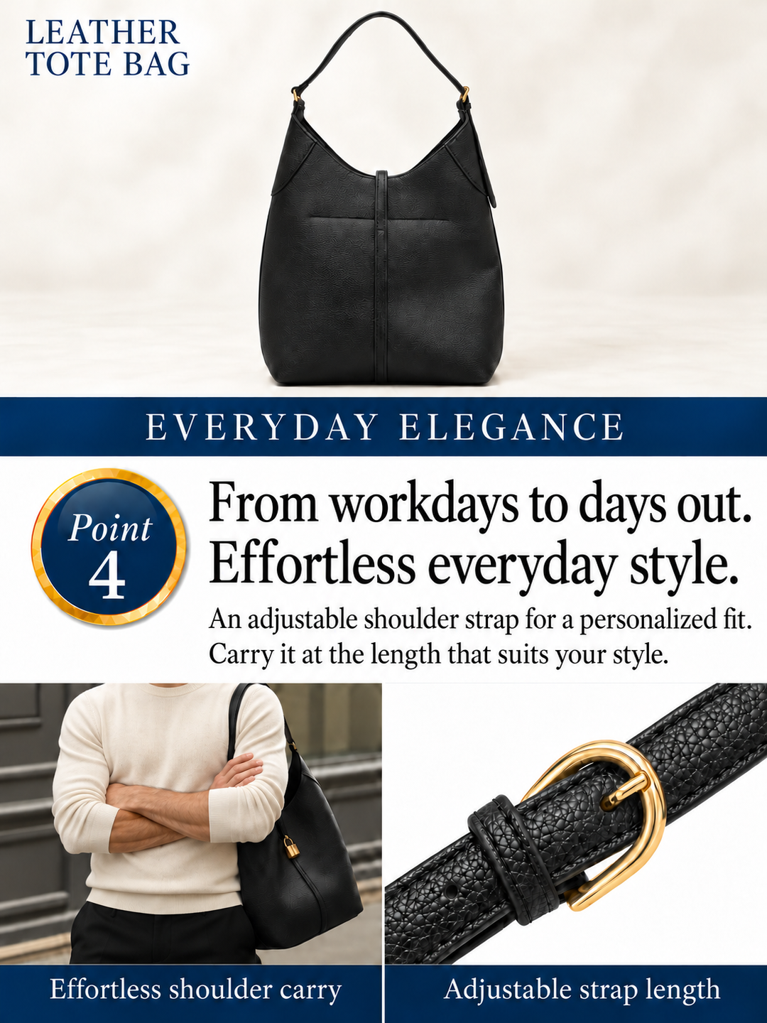 Leather Shoulder Bag na3256