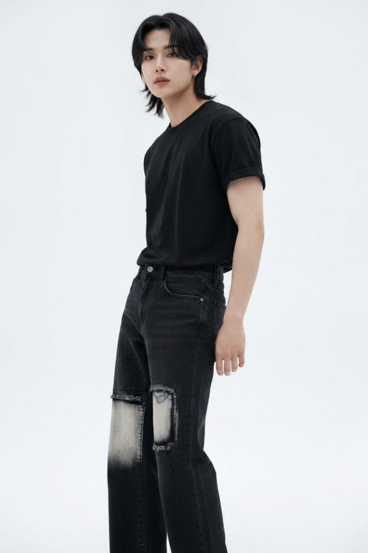Distressed Wide-Leg Jeans  na2590