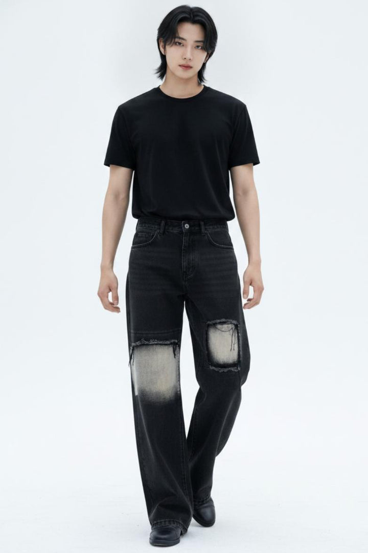 Distressed Wide-Leg Jeans  na2590